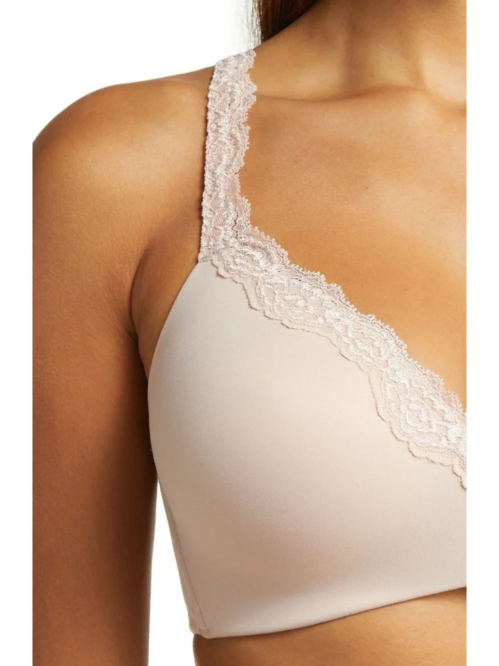 🆕 WACOAL Softly Styled Wireless Bra Rose Dust (Beige) 36DDD #856301 - Picture 4 of 10